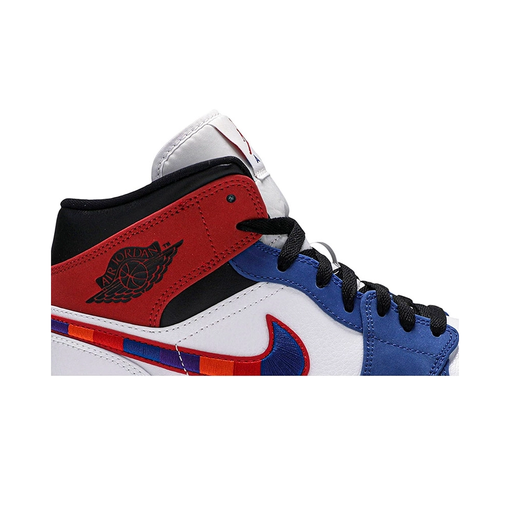 AIR JORDAN 1 MID MULTICOLORED SWOOSH 852542 146,AIR JORDAN 1 MID,Air Jordan