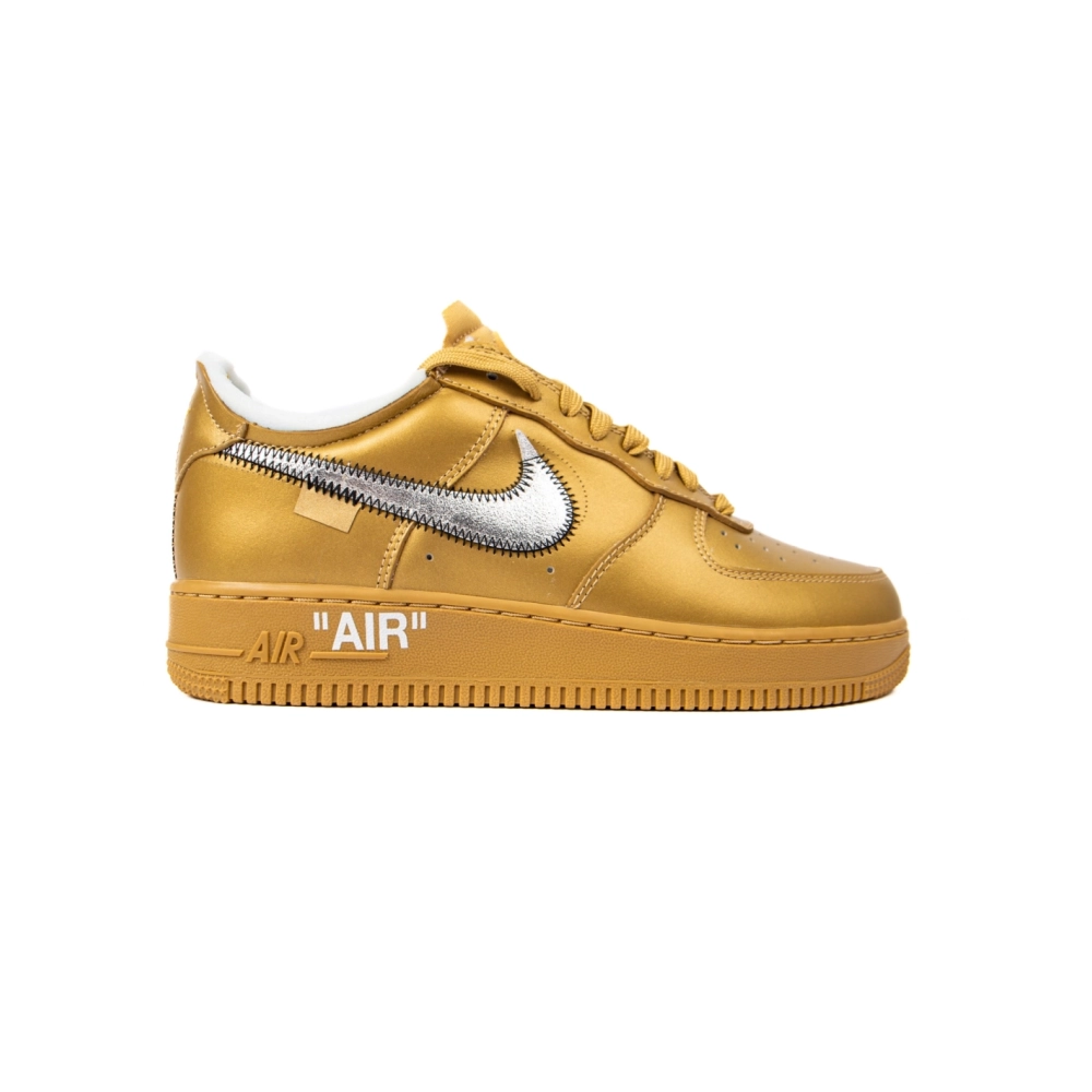 OFF WHITE Nike Air Force 1 Low Gold,NIKE AIR FORCE,NIKE SHOES Reps
