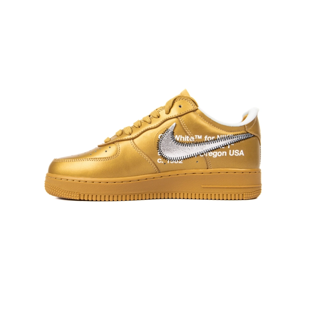 OFF WHITE Nike Air Force 1 Low Gold,NIKE AIR FORCE,NIKE SHOES Reps