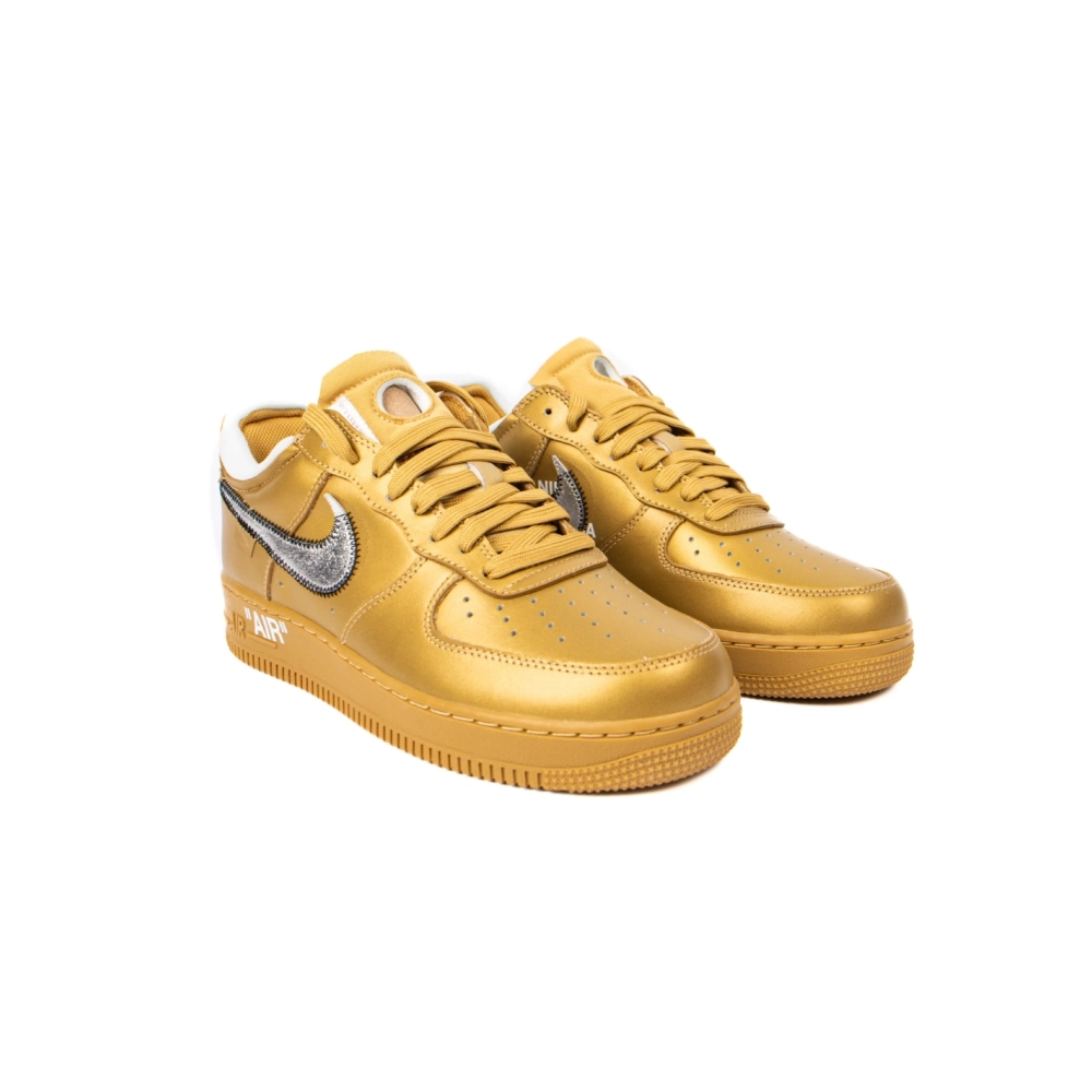 OFF WHITE Nike Air Force 1 Low Gold,NIKE AIR FORCE,NIKE SHOES Reps