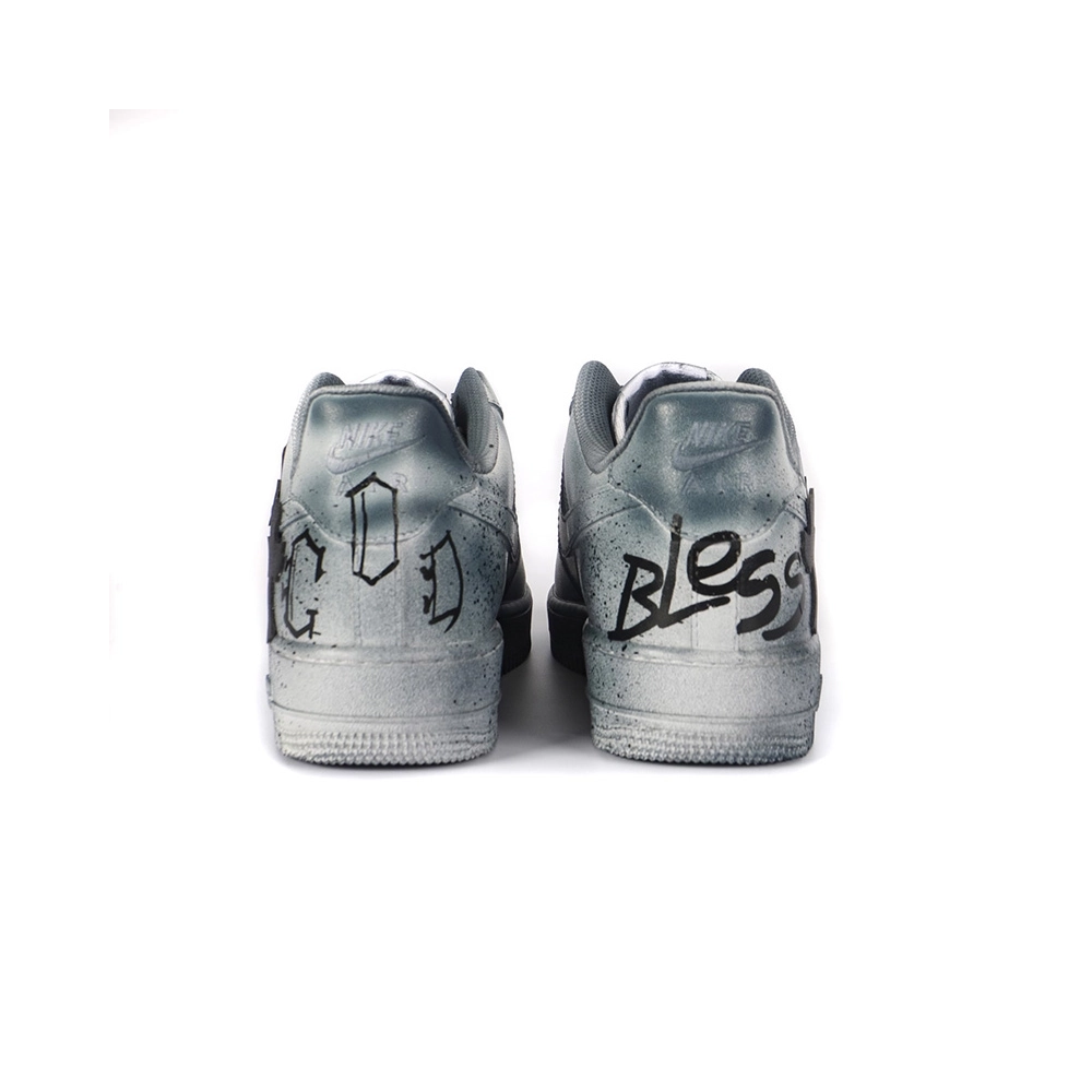 Air Force 107 LowWhite Blue Chrome Hearts,NIKE AIR FORCE,NIKE SHOES Reps