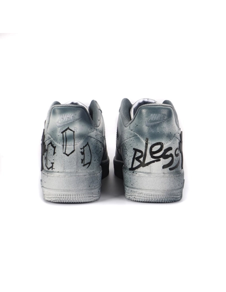 Air Force 107 LowWhite Blue Chrome Hearts,NIKE AIR FORCE,NIKE SHOES Reps