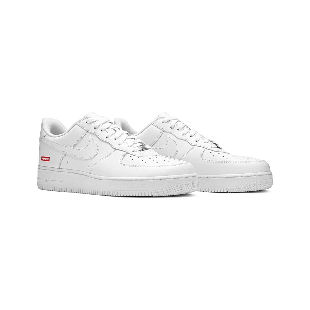 SUPREME X AIR FORCE 1 LOW BOX LOGO WHITE,NIKE AIR FORCE,NIKE SHOES Reps