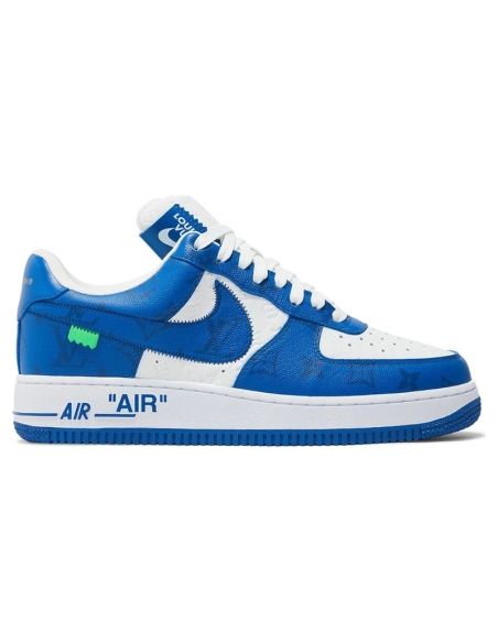 Louis Vuitton x Air Force 1 Low White Team Royal,NIKE AIR FORCE,NIKE SHOES Reps