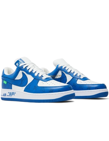 Louis Vuitton x Air Force 1 Low White Team Royal,NIKE AIR FORCE,NIKE SHOES Reps