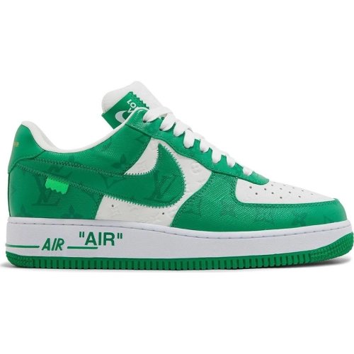 Louis Vuitton x Air Force 1 Low White Gym Green,NIKE AIR FORCE,NIKE SHOES Reps