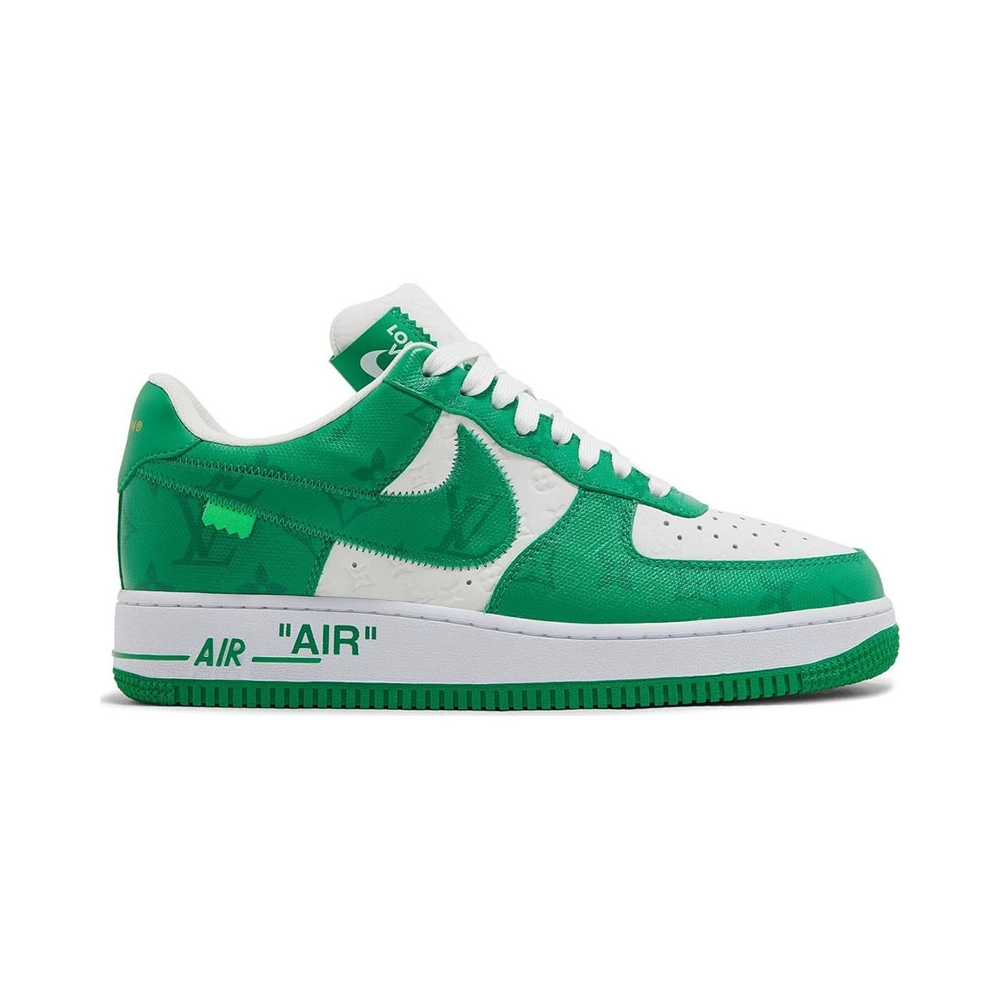 Louis Vuitton x Air Force 1 Low White Gym Green,NIKE AIR FORCE,NIKE SHOES Reps