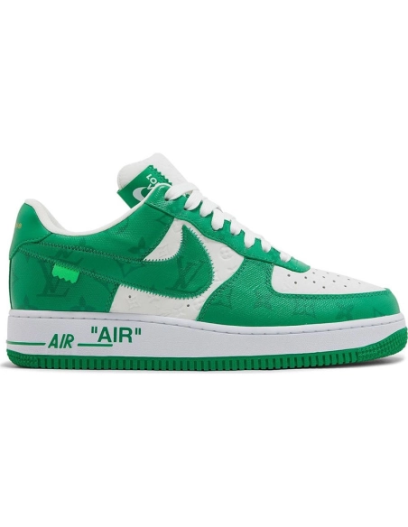 Louis Vuitton x Air Force 1 Low White Gym Green,NIKE AIR FORCE,NIKE SHOES Reps