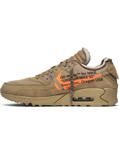 OffWhite x Air Max 90 Desert Ore,NIKE AIR MAX,NIKE SHOES Reps