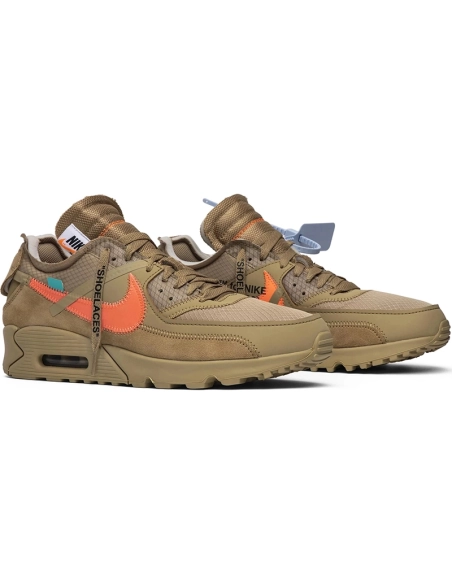 OffWhite x Air Max 90 Desert Ore,NIKE AIR MAX,NIKE SHOES Reps