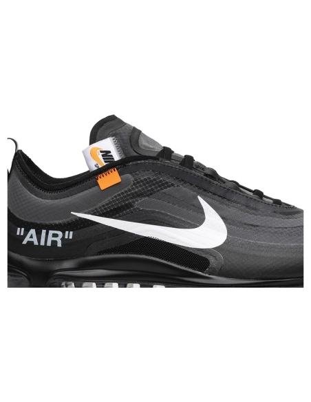 OFFWHITE X AIR MAX 97 BLACK,NIKE AIR MAX,NIKE SHOES Reps