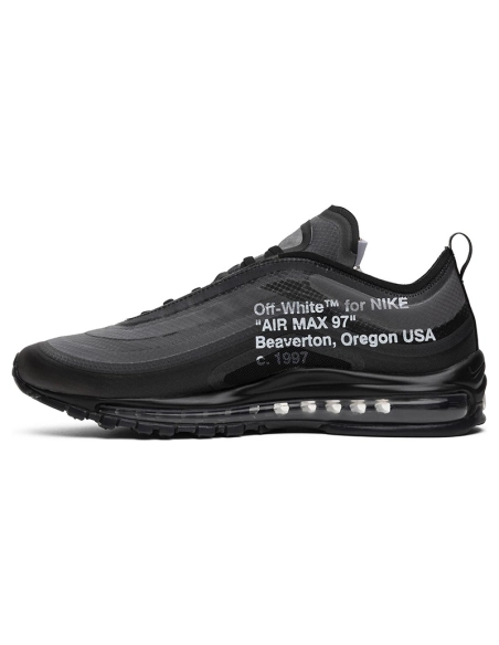 OFFWHITE X AIR MAX 97 BLACK,NIKE AIR MAX,NIKE SHOES Reps