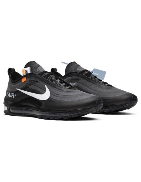 OFFWHITE X AIR MAX 97 BLACK,NIKE AIR MAX,NIKE SHOES Reps