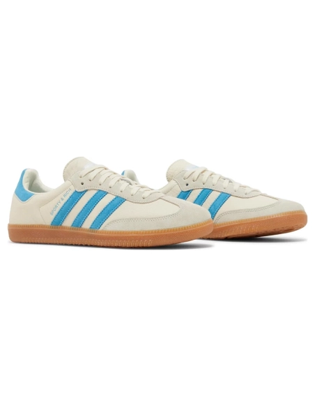 Adidas Samba OG Sporty Rich Cream Blue,ADIDAS SAMBA,ADIDAS