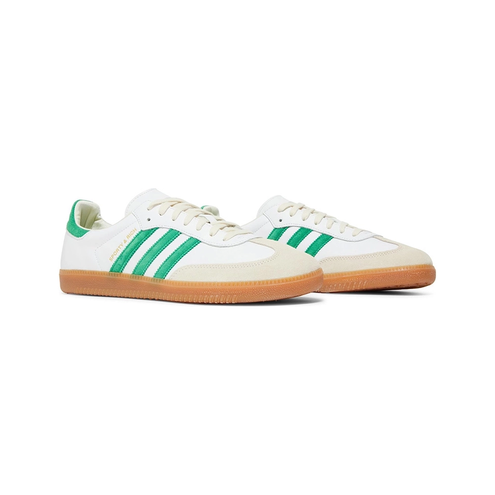 Adidas Samba OG Sporty Rich White Green,ADIDAS SAMBA,ADIDAS
