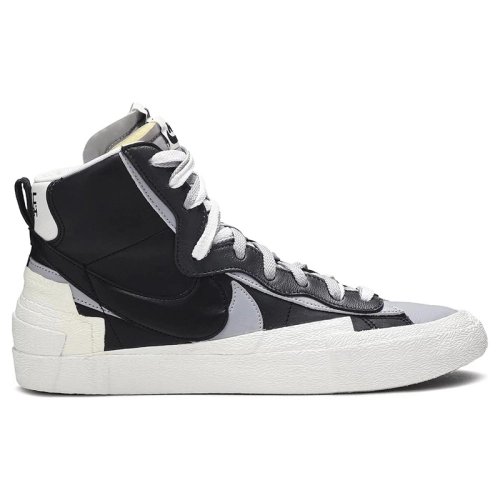 sacai x Blazer Mid Black Grey,NIKE BLAZER,NIKE SHOES Reps