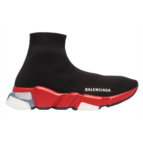 Balenciaga Speed Clear Sole Trainer Black Red,BALENCIAGA SPEED,BALENCIAGA