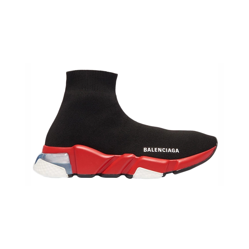 Balenciaga Speed Clear Sole Trainer Black Red,BALENCIAGA SPEED,BALENCIAGA