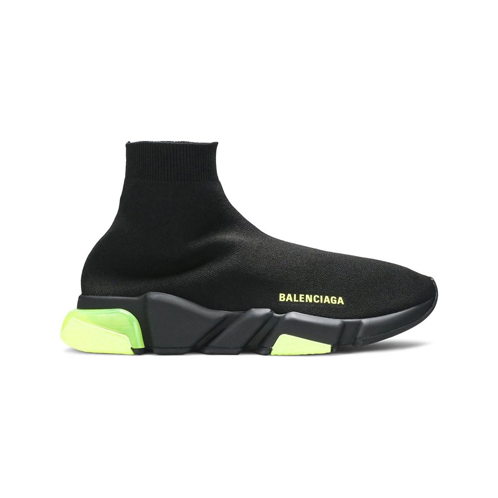 Balenciaga Speed Trainer Clear Sole Black Yellow Fluo,BALENCIAGA SPEED,BALENCIAGA