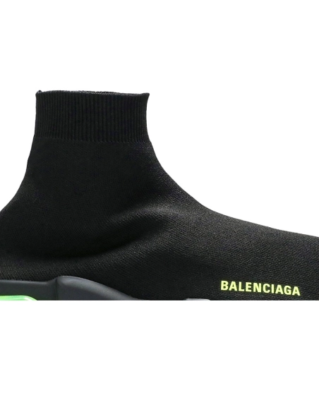 Balenciaga Speed Trainer Clear Sole Black Yellow Fluo,BALENCIAGA SPEED,BALENCIAGA
