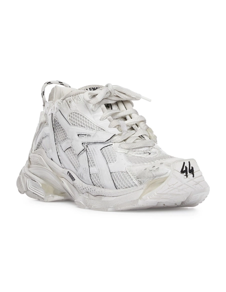 BALENCIAGA MENS RUNNER SNEAKER IN WHITE,Balenciaga Runner,BALENCIAGA