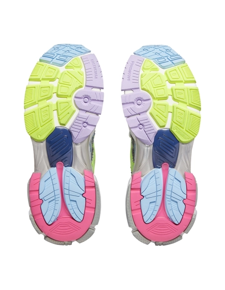 Balenciaga Runner Leather Free Grey Light Purple Neon Yellow White,Balenciaga Runner,BALENCIAGA