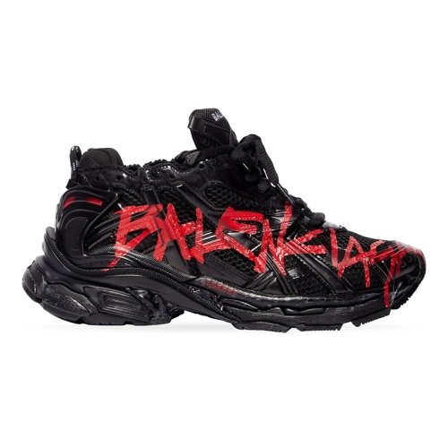 Balenciaga MENS RUNNER GRAFFITI SNEAKER IN BLACK,Balenciaga Runner,BALENCIAGA