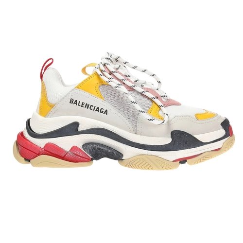 BALENCIAGA TRIPLE S CREAM YELLOW RED,BALENCIAGA TRIPLE S,BALENCIAGA