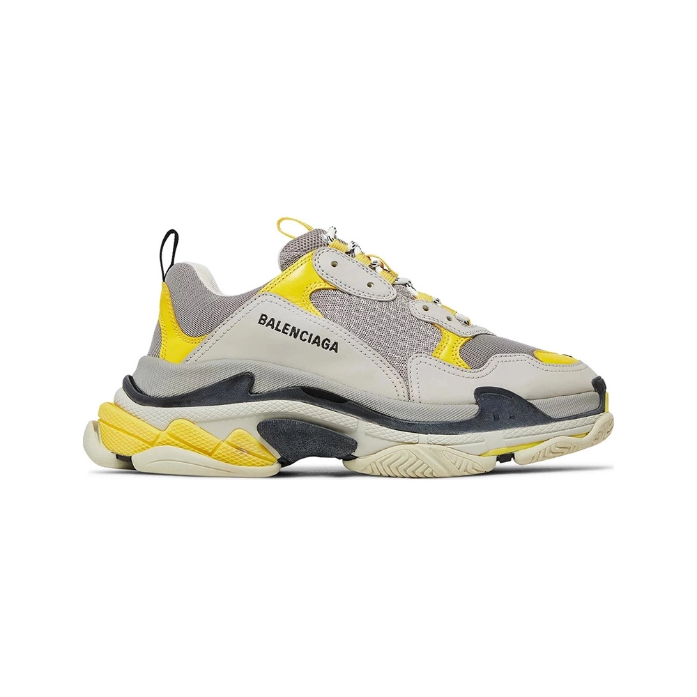 BALENCIAGA TRIPLE S GREY YELLOW,BALENCIAGA TRIPLE S,BALENCIAGA