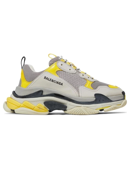 BALENCIAGA TRIPLE S GREY YELLOW,BALENCIAGA TRIPLE S,BALENCIAGA