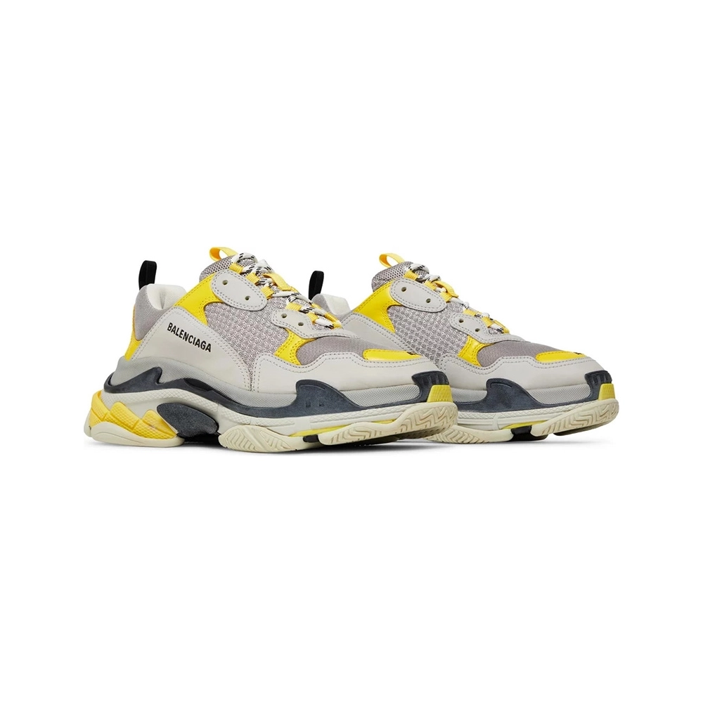 BALENCIAGA TRIPLE S GREY YELLOW,BALENCIAGA TRIPLE S,BALENCIAGA
