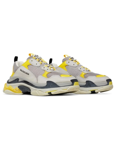 BALENCIAGA TRIPLE S GREY YELLOW,BALENCIAGA TRIPLE S,BALENCIAGA
