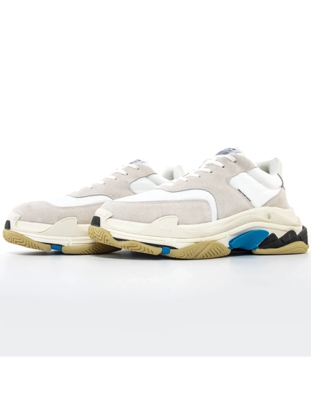 BALENCIAGA TRIPLE S WHITE BLUE,BALENCIAGA TRIPLE S,BALENCIAGA