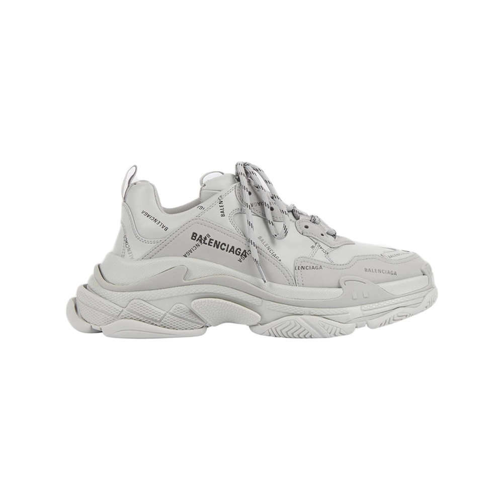 BALENCIAGA TRIPLE S ALLOVER LOGO GREY,BALENCIAGA TRIPLE S,BALENCIAGA