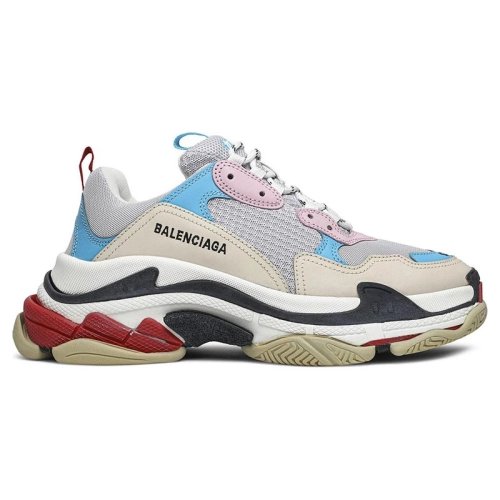BALENCIAGA TRIPLE S WHITE BLUE PINK 2019,BALENCIAGA TRIPLE S,BALENCIAGA