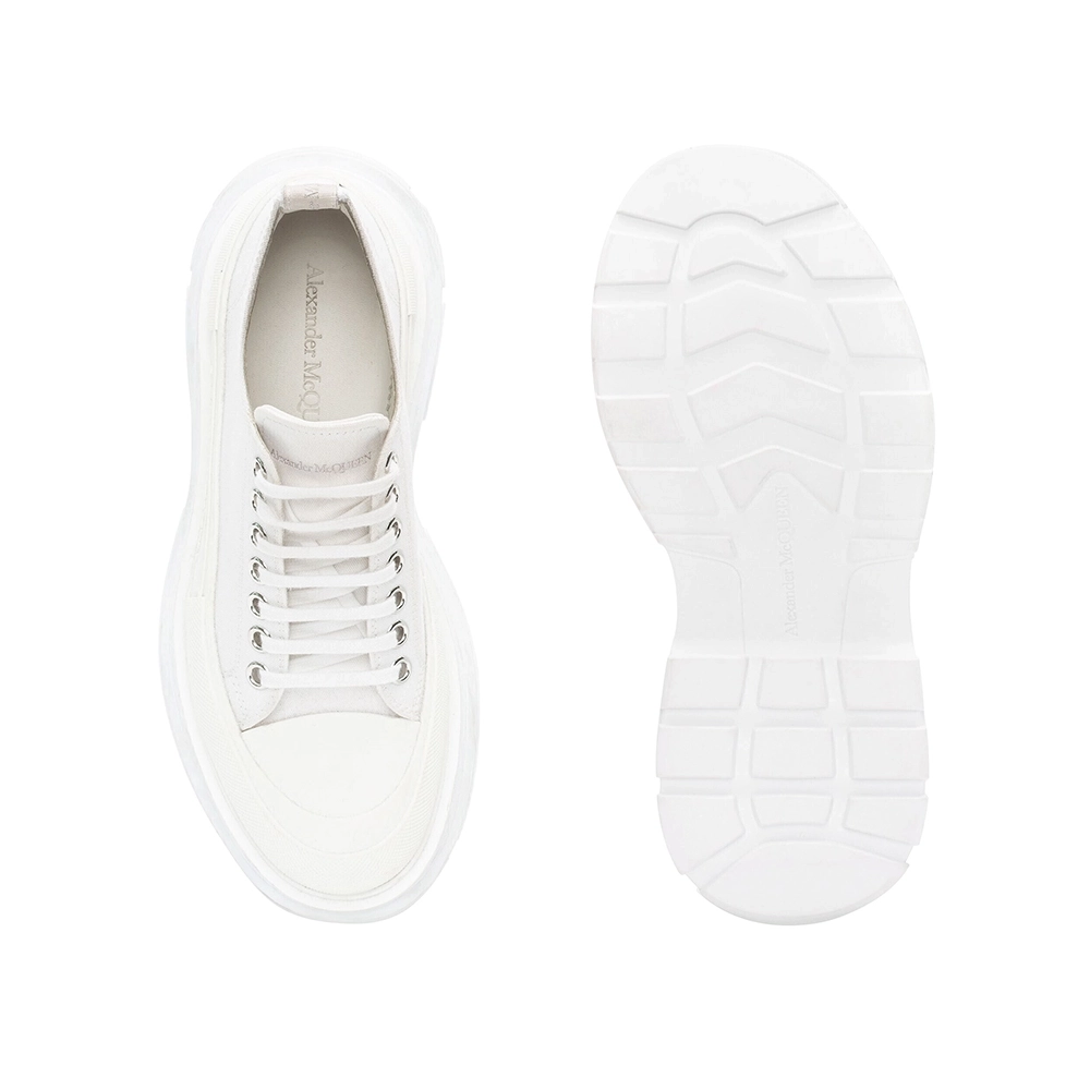 Alexander McQueen Tread Slick Lace Up Triple White,ALEXANDER MCQUEEN,Other Brand Reps Sneakers