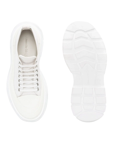 Alexander McQueen Tread Slick Lace Up Triple White,ALEXANDER MCQUEEN,Other Brand Reps Sneakers