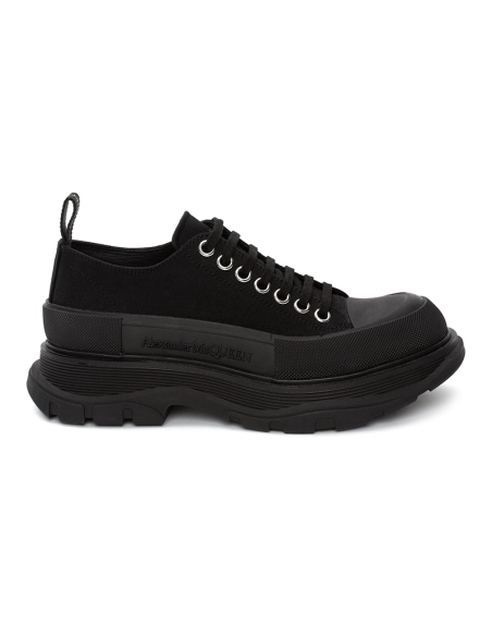 Alexander McQueen Tread Slick Lace Up Triple Black,ALEXANDER MCQUEEN,Other Brand Reps Sneakers