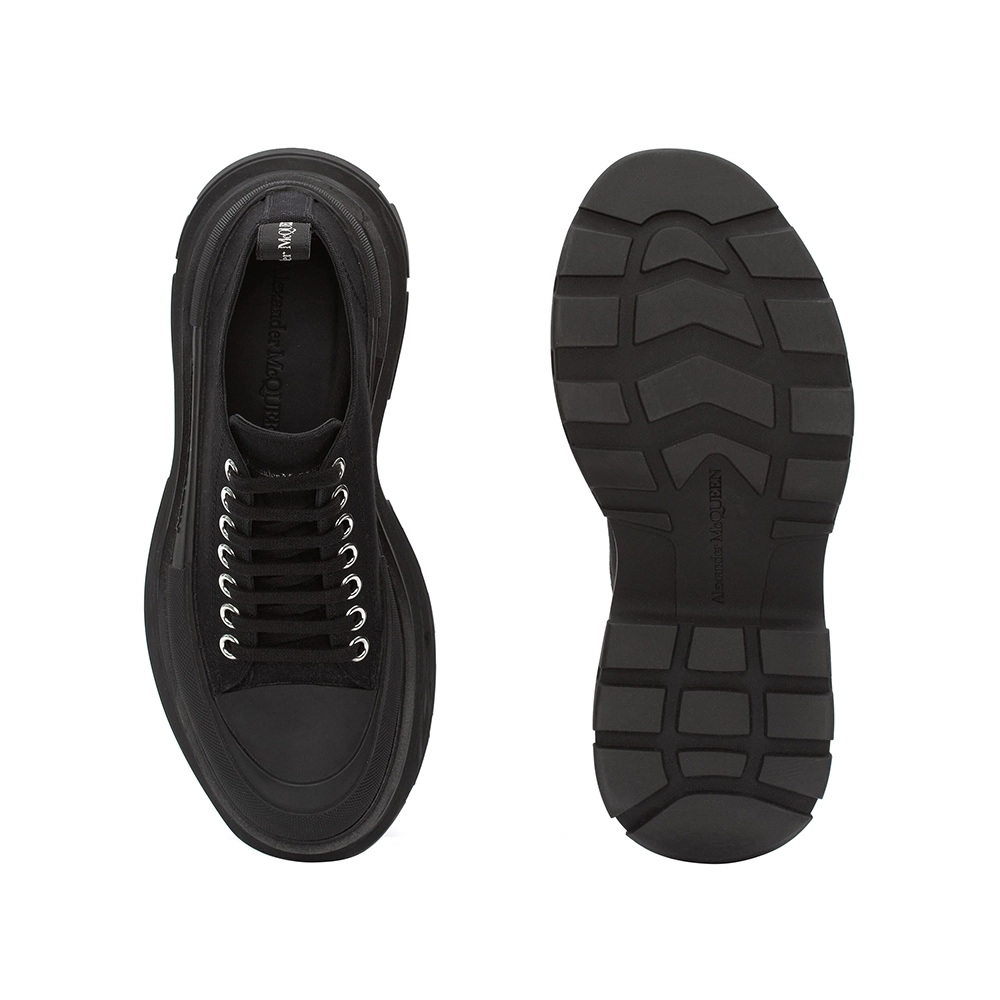 Alexander McQueen Tread Slick Lace Up Triple Black,ALEXANDER MCQUEEN,Other Brand Reps Sneakers