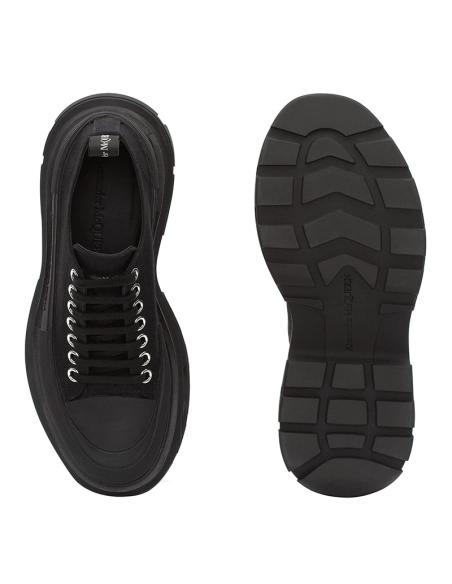 Alexander McQueen Tread Slick Lace Up Triple Black,ALEXANDER MCQUEEN,Other Brand Reps Sneakers