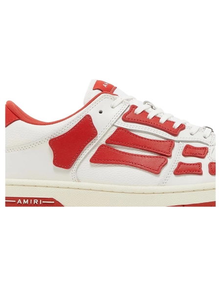 Amiri Skel Top Low White Red,AMIRI,Other Brand Reps Sneakers