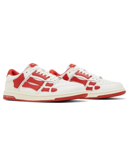 Amiri Skel Top Low White Red,AMIRI,Other Brand Reps Sneakers