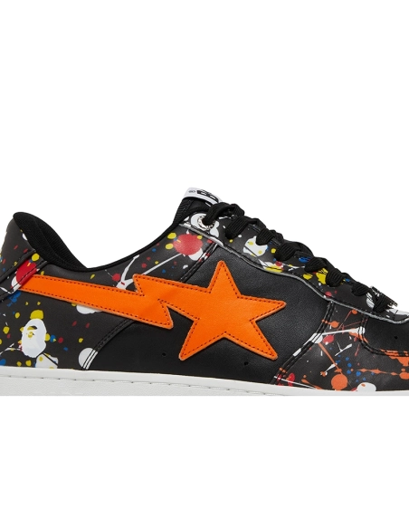 Bapesta Low Paint Splatter Black,BAPE SNEAKER,Other Brand Reps Sneakers