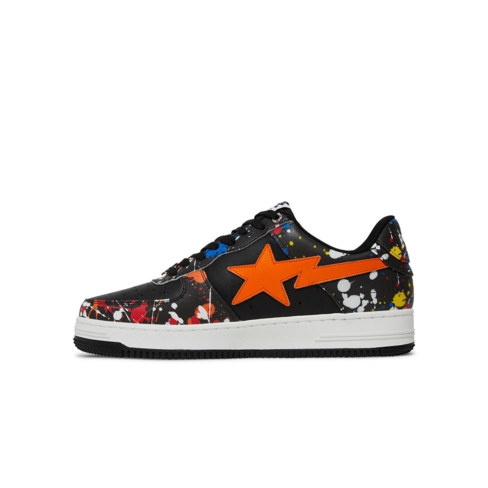 Bapesta Low Paint Splatter Black,BAPE SNEAKER,Other Brand Reps Sneakers