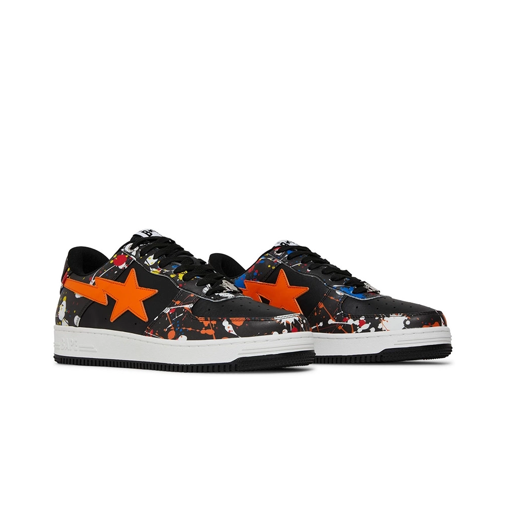 Bapesta Low Paint Splatter Black,BAPE SNEAKER,Other Brand Reps Sneakers