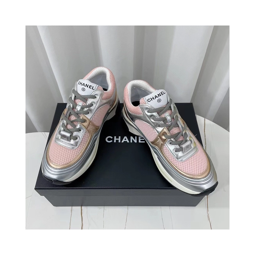 Chanel Reps Sneakers Pink Silver,CHANEL SNEAKERS,Other Brand Reps Sneakers