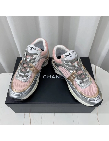 Chanel Reps Sneakers Pink Silver,CHANEL SNEAKERS,Other Brand Reps Sneakers
