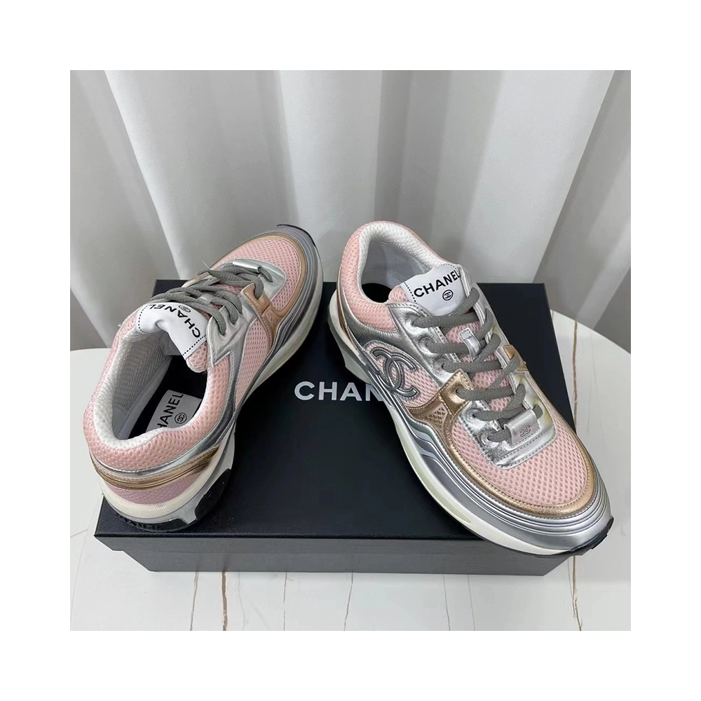 Chanel Reps Sneakers Pink Silver,CHANEL SNEAKERS,Other Brand Reps Sneakers
