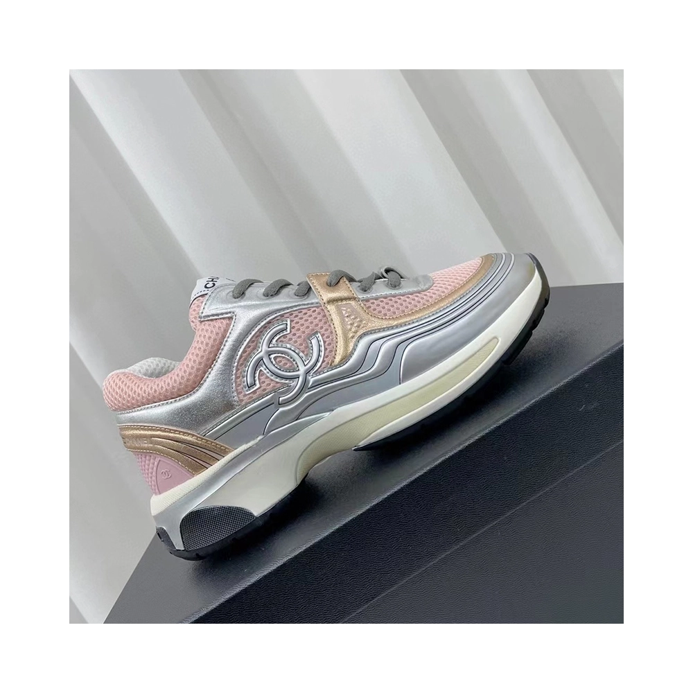 Chanel Reps Sneakers Pink Silver,CHANEL SNEAKERS,Other Brand Reps Sneakers