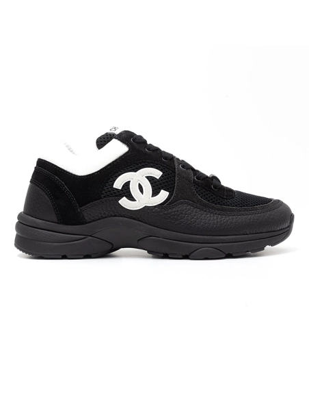 Chanel Low Top Trainer Black White,CHANEL SNEAKERS,Other Brand Reps Sneakers
